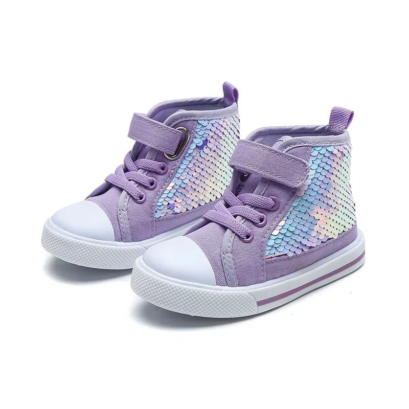 Girls' Monochromatic Sequin Sneakers