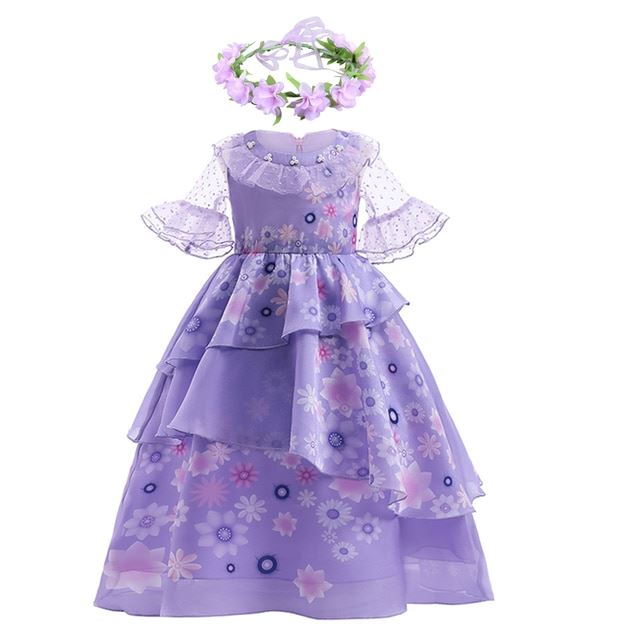 Isabela Madrigal Costume Dress – Encanto – Crown