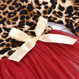 Leopard Print Dress with Tulle Skirt