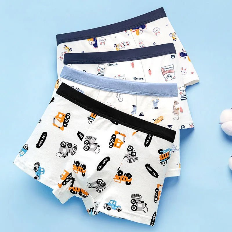 Set of 4 Kids Underwear 100% Cotton