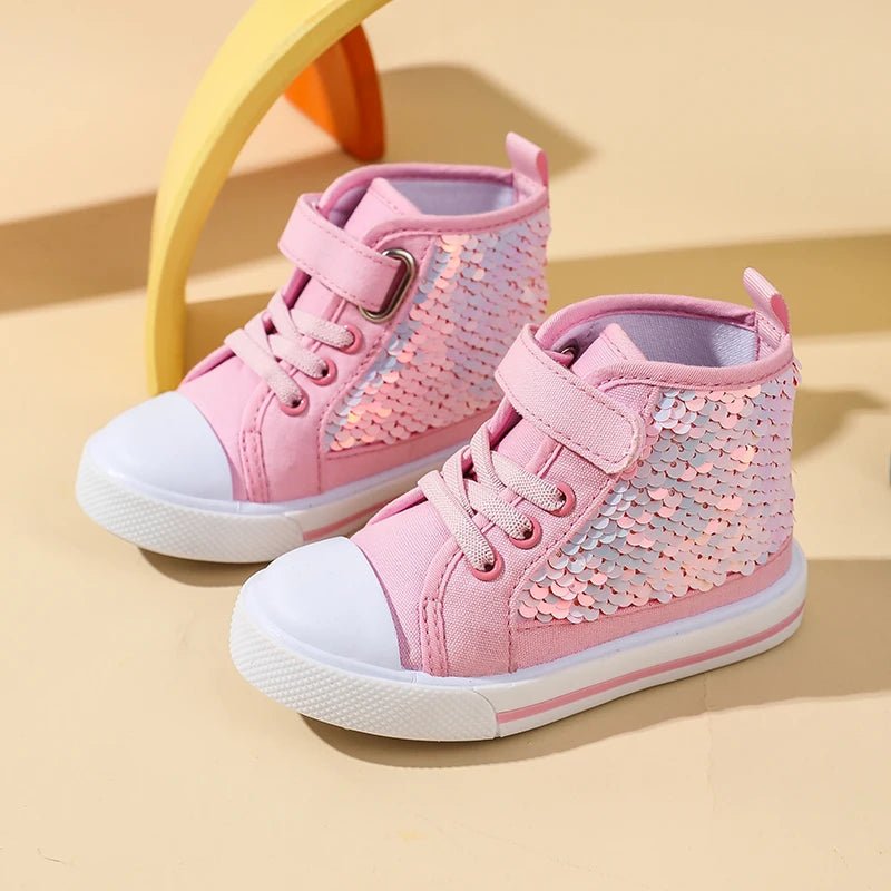 Girls' Monochromatic Sequin Sneakers