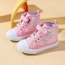 Carregar imagem no visualizador da galeria, Tênis Infantil Feminino #Sneakers Monocromático Lantejoulas Tam: 19-24
