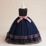 Long Printed Party Dress for Kids