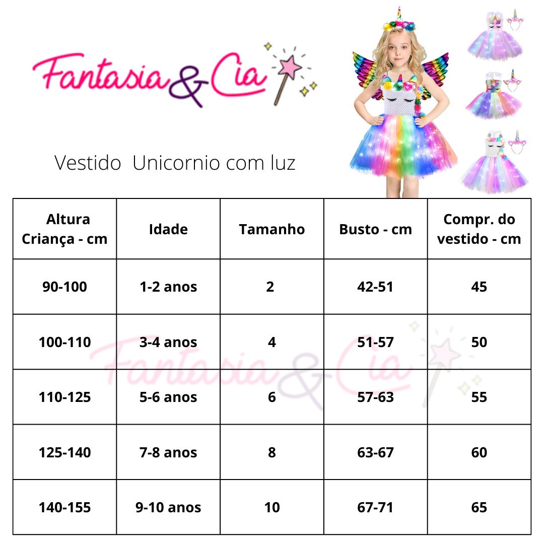 Unicorn Costume Dress with LED Lights (01)