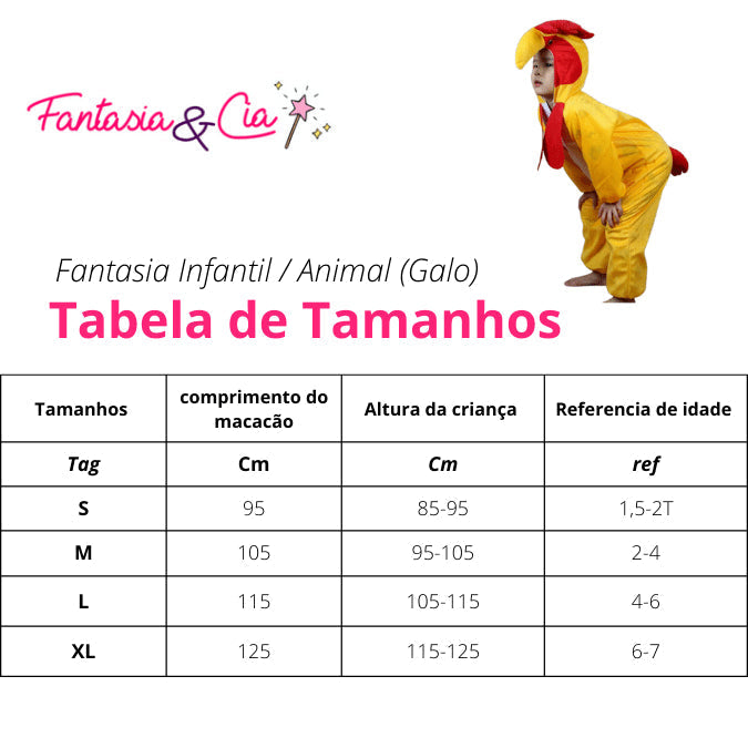 Kids Costume Animal Rooster
