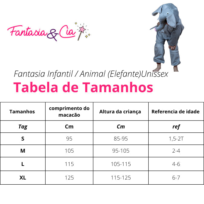 Elephant Animal Kids Costume