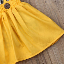 Carregar imagem no visualizador da galeria, Conjuntinho Fashion Saia com Suspensório - Tamanhos de 0 a 3 anos
