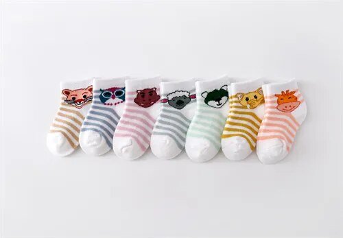 Kit with 7 Pairs of Baby Socks