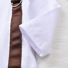 Carregar imagem no visualizador da galeria, Conjuntinho Casual Body com Suspensório e Gravatinha Borboleta Fixo - Tamanhos de 0 a 2 anos
