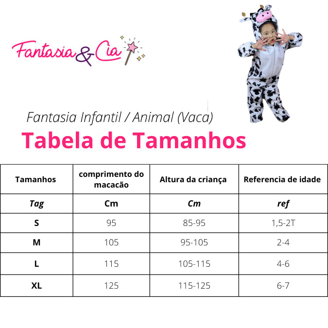 Kids Costume Animal Cow