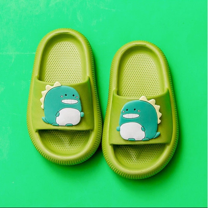 Kids Flip-Flops with Cloud and Animals Design
