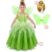 Carregar imagem no visualizador da galeria, Vestido Fantasia Sininho Tinker Bell + Acessórios
