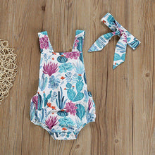 Carregar imagem no visualizador da galeria, Body Floral Cactos com Laço - Tamanhos de 0 a 2 anos
