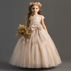 Vestido de Renda Infantil Elegante para Festas e Eventos