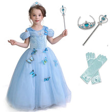 Carregar imagem no visualizador da galeria, Vestido Fantasia Cinderela Luxo + Acessórios
