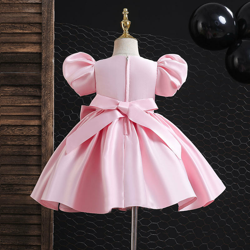 Short Party Dress in Various Colors, Sizes 1 to 12 Years