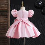 Short Party Dress in Various Colors, Sizes 1 to 12 Years