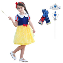 Vestido Fantasia Branca de Neve Infantil + Acessórios