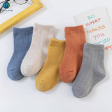 5 Pairs of Scandi Colors Kids Socks