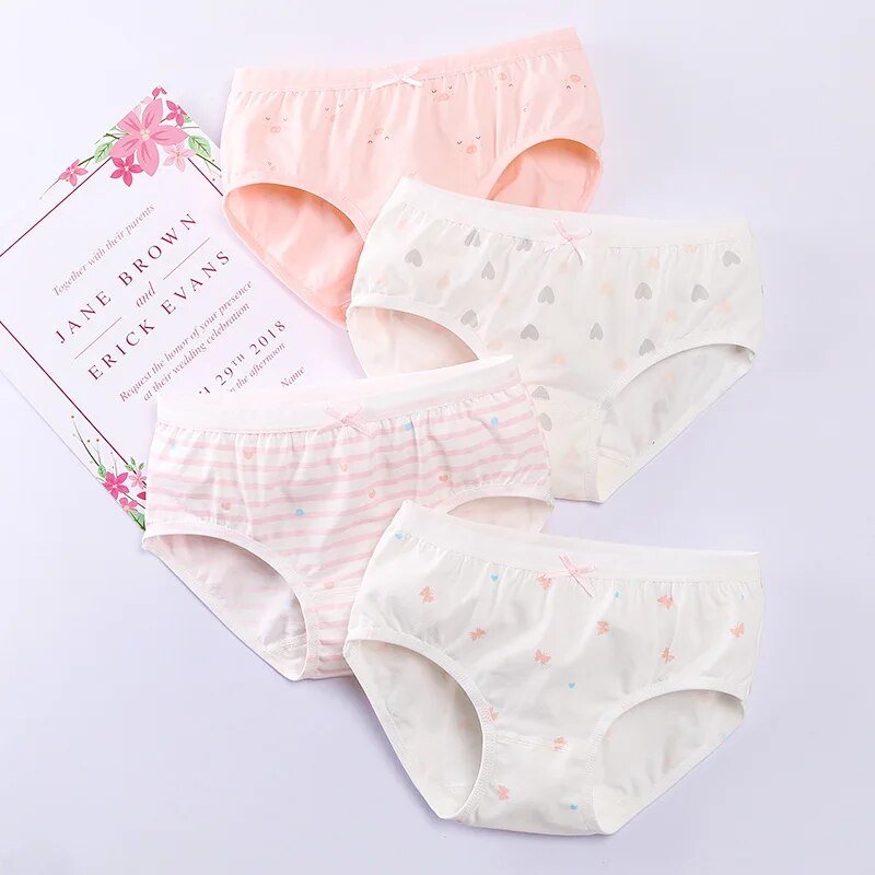 4-Pack Kids Panties 100% Cotton