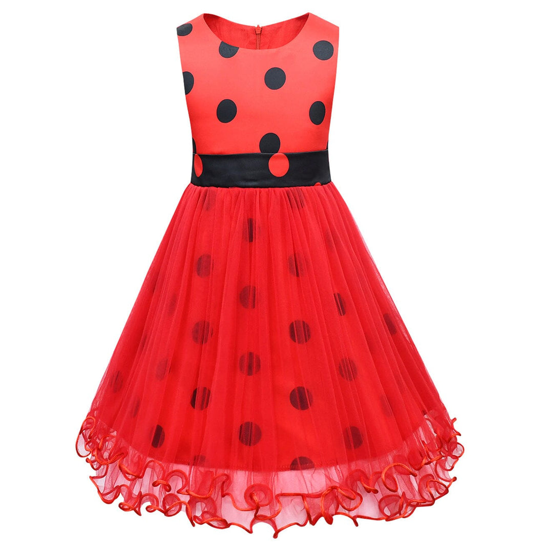 Vestido Fantasia  Tule Infantil Lady Bug