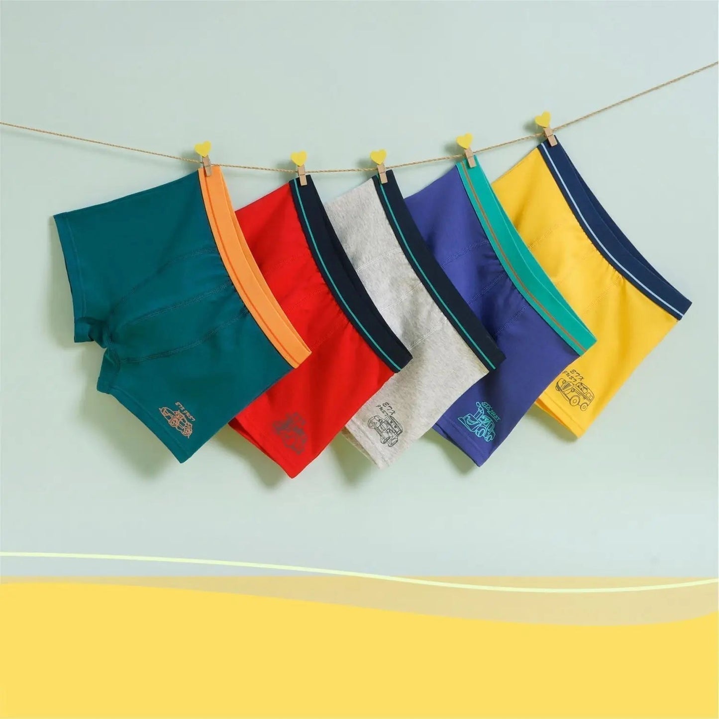 Set of 5 Kids Boxer Briefs – Dark Colors