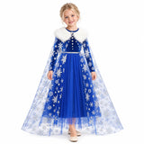 AI-generated image of a fictional model wearing Frozen Crystal Costume Dress – Luxury on a white studio background.