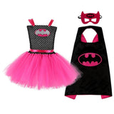 Kids Batgirl Costume Dress with Cape