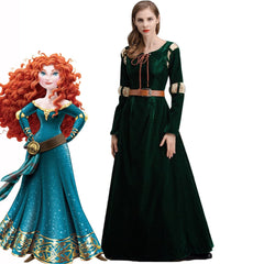 Vestido Fantasia Merida Valente Luxo - Adulto Cosplay