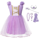Rapunzel costume dress for Kids + accessories