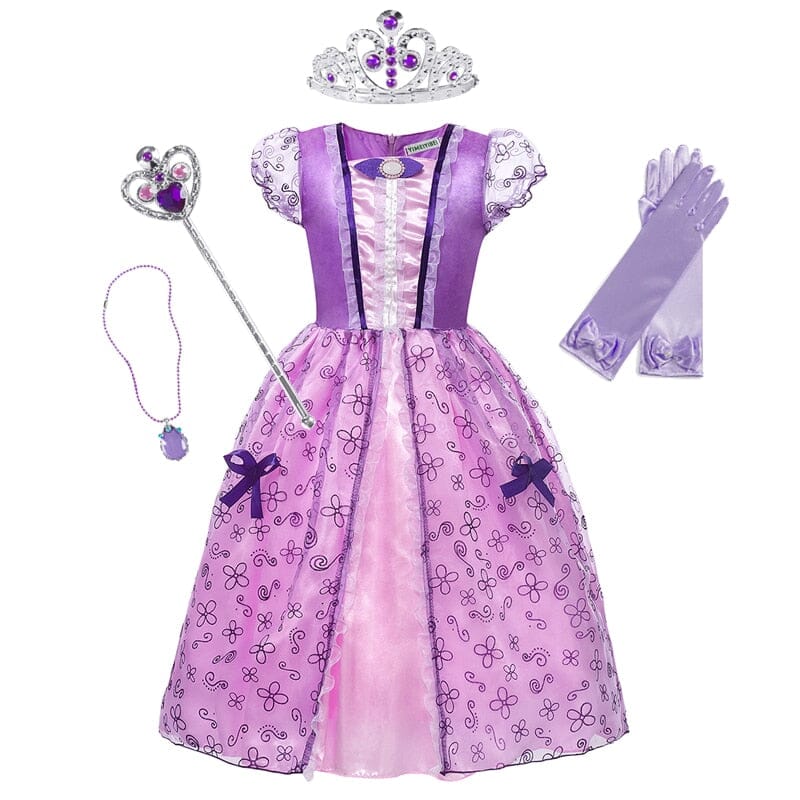 Vestido Fantasia Rapunzel (Disney) + Acessórios