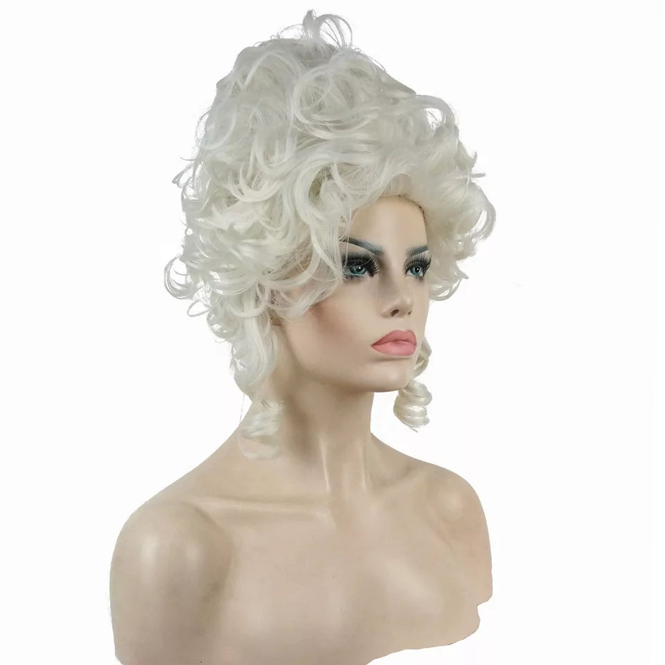 Maria Antonieta Curly Wig, Blonde or Black