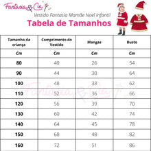 Carregar imagem no visualizador da galeria, Vestido Fantasia Mamãe Noel infantil + Acessórios 4 Pcs
