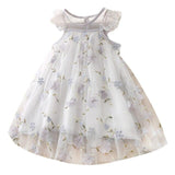 Princess Dress with Floral Embroidery