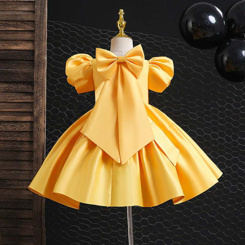 Short Party Dress in Various Colors, Sizes 1 to 12 Years