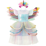 Unicorn Costume Dress with Tiara