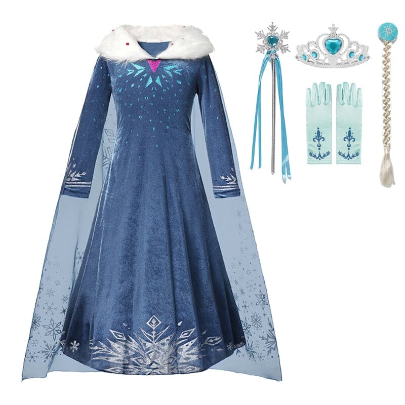 Vestido Fantasia Frozen - Rainha do Gelo Completo