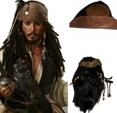 PERUCA COM CHAPÉU JACK SPARROW - PIRATAS DO CARIBE