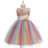 Sequined Short-Sleeve Dress for Girls