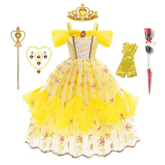 Vestido fantasia infantil Princesa Bela - Bela e a Fera