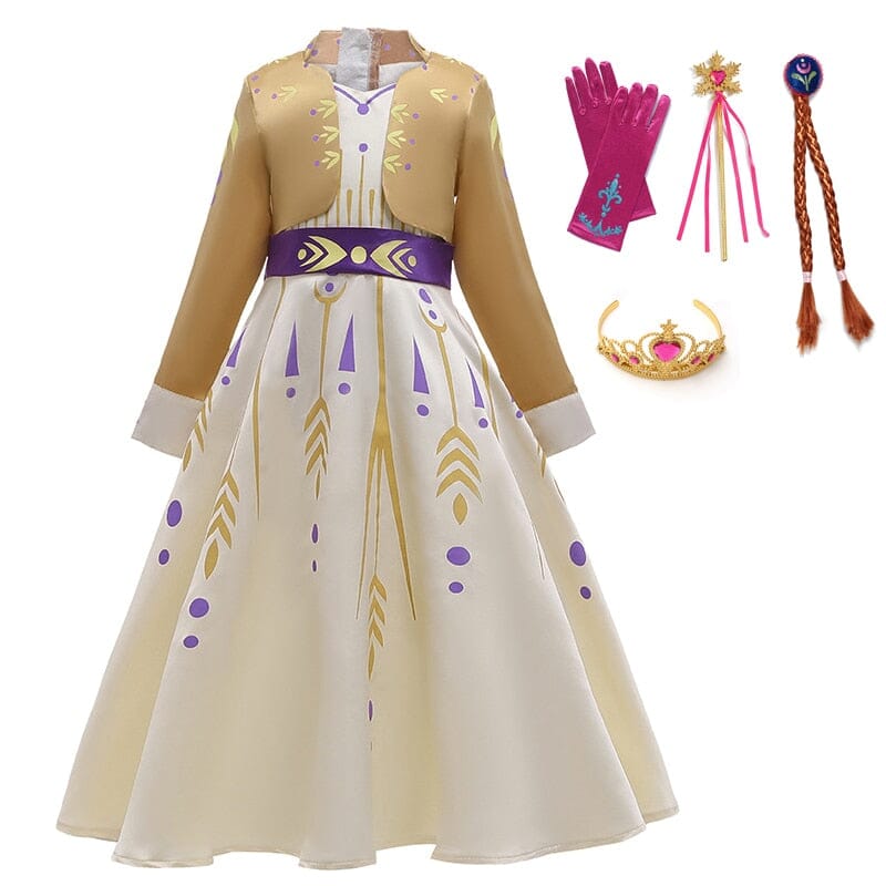 Vestido Fantasia Princesa Anna - Frozen + Acessórios