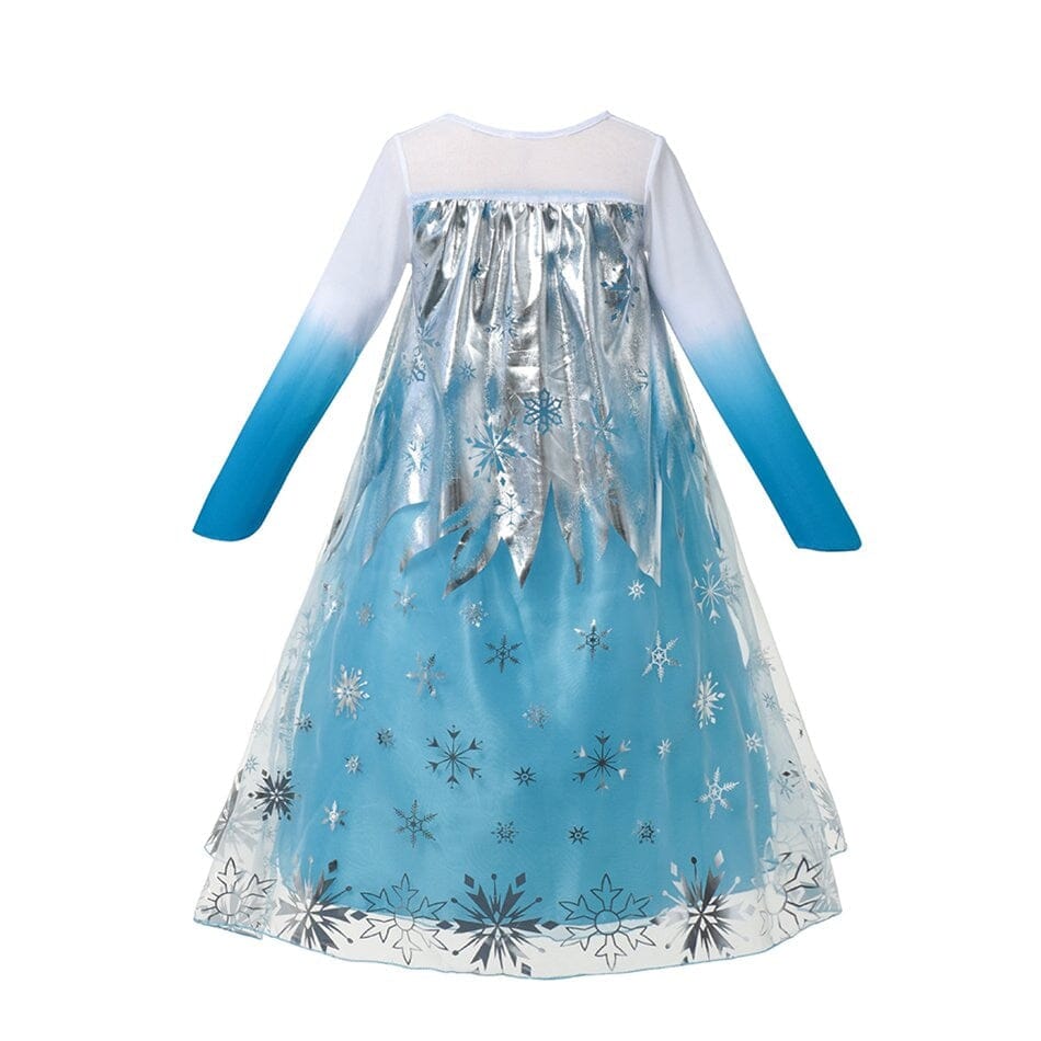 kids princess costume dress with sequin bodice and long sleeves

