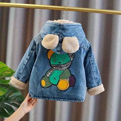 Jaqueta Infantil Jeans Orelhinhas