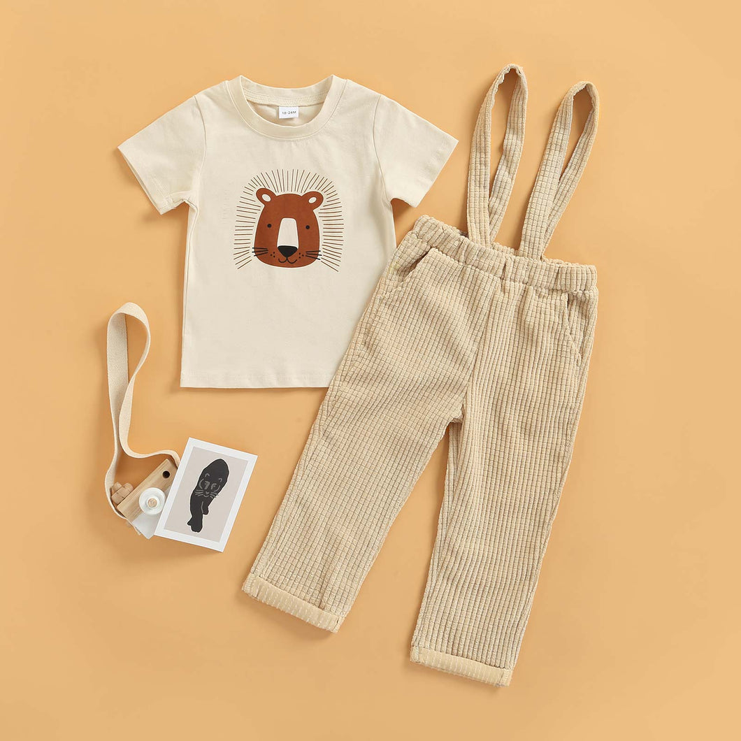 Jardineira Infantil Masculino Urso