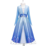 kids frozen style ice princess dress shimmer skirt detail