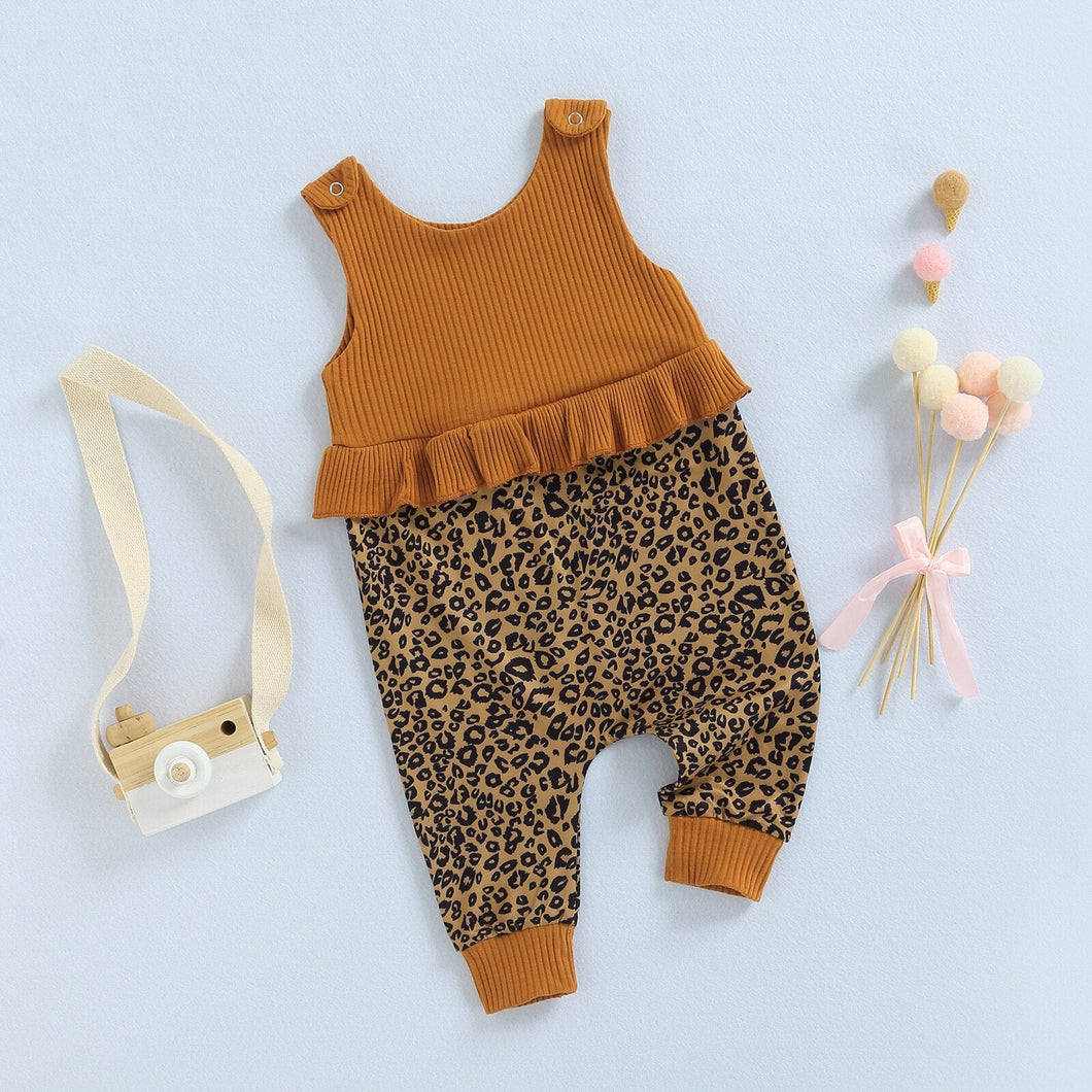 Macacão Infantil Feminino Leopardo