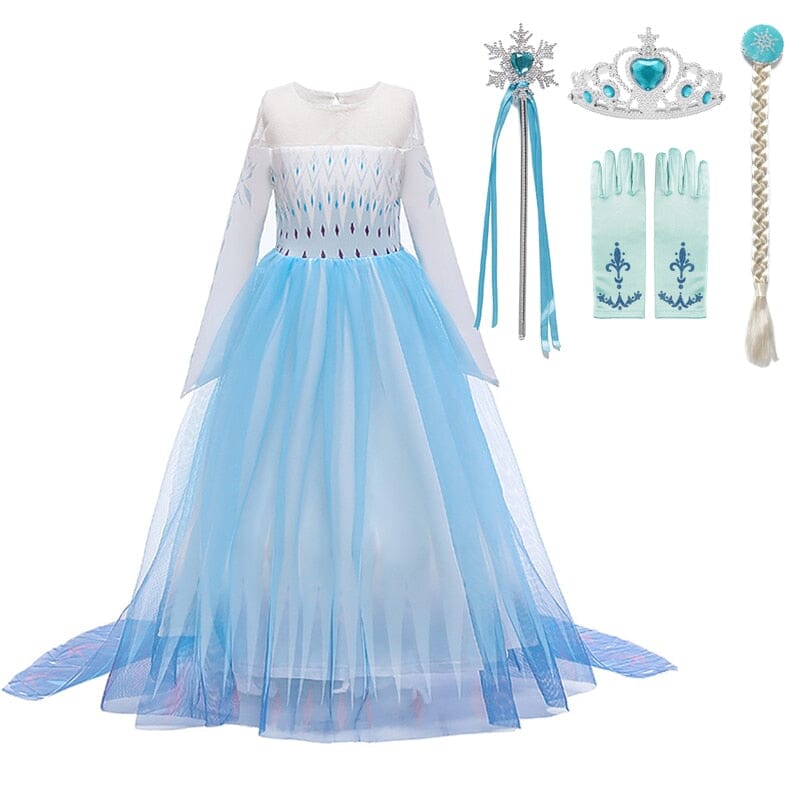 frozen style toddler ice princess costume with accessories