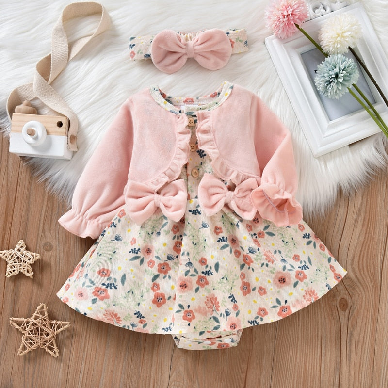 Body Infantil Feminino com Bolero e Laço