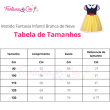 Carregar imagem no visualizador da galeria, Vestido Fantasia Branca de Neve Infantil + Acessórios
